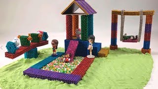 DIY How To Make Playground For Children With Magnetic Balls