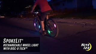 SpokeLit® Rechargeable Wheel Light - Disc-O Tech™