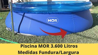 Piscina inflável MOR 3.600 litros (VALE A PENA?) Todos os Detalhes