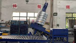 Automatic Steel wire compactor and strapping machine packing line