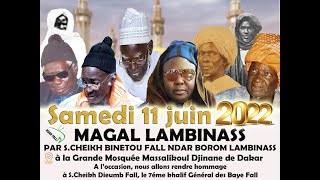 DIRECT: Magal Lambinass 2022 à la Grande Mosquée Massalikoul Djinane de Dakar