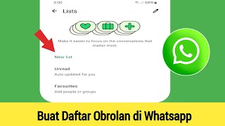 Cara Membuat Daftar Obrolan WhatsApp | Buat Daftar Obrolan Baru di WhatsApp