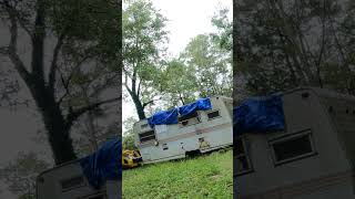 Skidsteer Vs Abandoned Camper #abandoned #camper #gardenequipment #vanlife