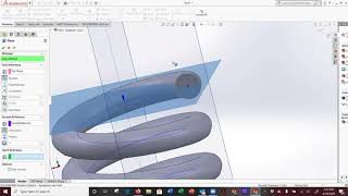 Making a Spring with ground end in Solidworks