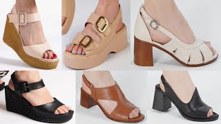 2024 SUPER COMFORTABLE CHIC DAILY WEAR SANDALS DESIGNS FOR WOMEN LATEST DIFFERENT COMFY FOOTWEAR