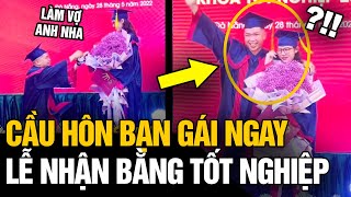 Chàng trai bất ngờ CẦU HÔN BẠN GÁI ngay trong lễ nhận BẰNG TỐT NGHIỆP | Tin 4s