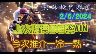 賽馬投資-2/6/2024 香港賽馬第3/7場貼士心水 WIN PLACE 3X4 HK Horse Racing Tips R3 R7