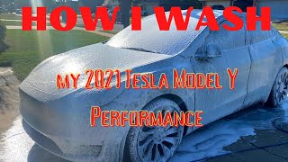 How I wash my Tesla 2021 Model Y Performance with Inozotek Wrap!!!