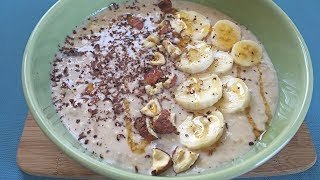 Overnight Oats de banana e chocolate