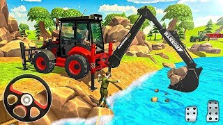 TRACTOR AND JCB 3DX BACKHOE LOADER BUS SIMULATOR INDONESIA DRIVING LIVE STREAM