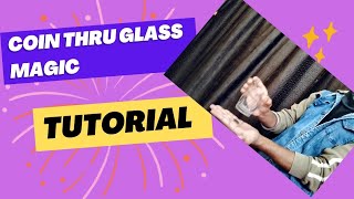 Coin thru glass magic tutorial #magictricksvideos #magictricktutorial #cooltrick #coinmagictrick