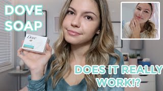 I used dove bar soap on my face everyday for a week (results!) | Sarahproductions113