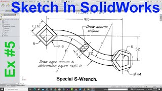 Sketch Exercise In SolidWorks Tutorial In Hindi/Urdu | Sketch Practice In SolidWorks | Ex - 5