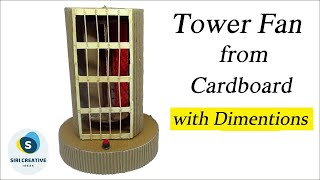 How to make Tower Fan Air Cooler With Cardboard Easy Method - (With Dimensions)