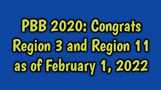 PBB 2020: Congrats Region 3 and Region 11