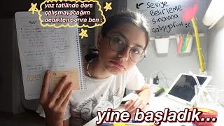 Ders Çalışma Günlüğüm 💆🏻‍♀️✨// seviye belirleme sınavına çalışıyorum👩🏻‍💻🕯