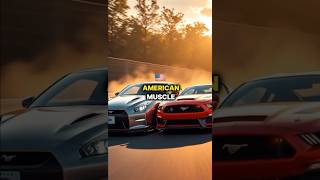 JDM vs. American Muscle – Two legends, one passion! 💀⭕#car #jdm #cars #viralvideo #fypシ゚viral