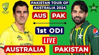 AUSTRALIA VS PAKISTAN 1ST ODI LIVE MATCH SCORES AND COMMENTARY