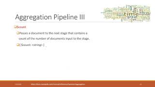 Lec 10.3  #MongoDB Aggregation pipeline #datamining