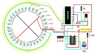 [NEW] DIY Top LED Chaser Light Circuit 2022 Using 74hc595 Our BC547 & NE555