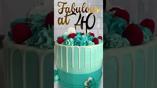 40th birthday 🎂 #cake #40thbirthday #40thcake #celebration #muscat #oman #cakedecorating