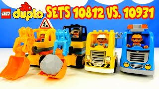 LEGO DUPLO 10931 vs 10812. New 2020 Tracked Excavator. Сравнение наборов ЛЕГО Дупло 10931 и 10812.