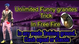 Unlimited Funny granites trick in free fire || Alok gaming ||