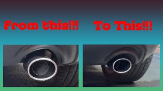 Mx5 MK3 - Removed standard exhaust tips and replaced with aftermarket tips - 2nd test!