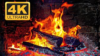 Extremely Relaxing Fireplace Sounds 🔥Fireplace 4K 3 Hours🔥 Burning Fireplace & Crackling Fire ASMR