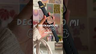 ⋆𐙚₊˚⊹♡ decorando mi apple watch 🤍es un series 8 de 45 mm #studygram #deskgram #coquette