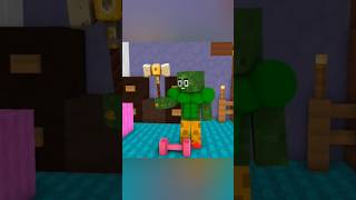 Monster School. Zombie was very strong 😍. Minecraft animation #minecraft #shorts