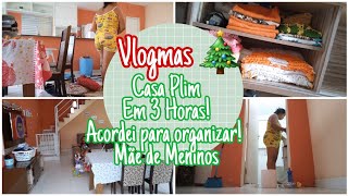 Organizei a casa em 3 horas!|Perdi a hora 🥺/Mãe de Meninos |Família grande - #Vlogmas6