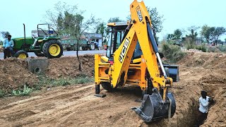 Jcb 3DX Pipe Line Dig Fitting and Backfilling For Water Pipe in Near My Village | jcb video