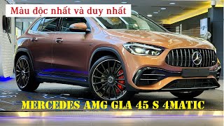 #2023GLA45S Cận ảnh chiếc xe mạnh nhất thế giới Mercedes AMG GLA 45 S màu độc nhất Vàng Rose