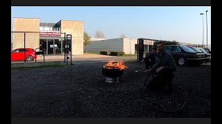 Stretched tires mounting with brake cleaner