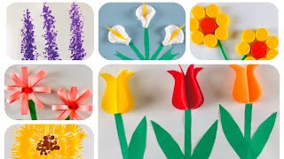 6 Easy Flower crafts for Preschool kids 🌷🌸🌻| Spring Crafts for kids 🌹🌼🌺 - Crafts with Toddler