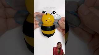 ◀️◀️◀️ Reverse play 🐝🐝 HoneyBee squishy DIY with Nano Tape! #youtubeshorts