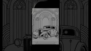 Art Deco Cars Colouring Book #coloringbook #coloringpages #coloring