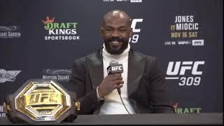 JON JONES on defeating STIPE MIOCIC at UFC 309