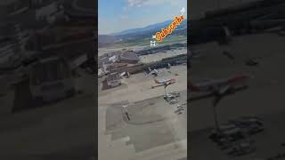 Take off and Bird eye view of Zurich airport and around