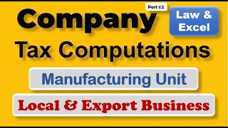 Company Income Tax Computations, Key Concepts, #corporate #tax in #pakistan. Excel Reconciliations