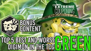 Top 5 Best and Worst Green Digimon Cards | Misplay For Game Bonus Episode