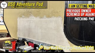 DIY Squaredrop Trailer Re-Build Update #4:  Patching Poor Man's Fiberglass