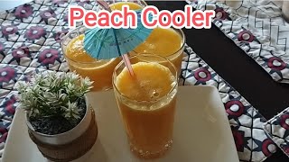 Peach Cooler| Peach Drink| Homemade cold drink| Summer drink| Healthy low calorie drink