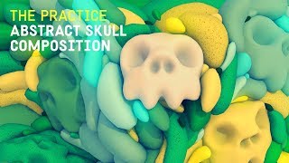 Abstract Skull Composition using the Sculpt Tool in C4d // The Practice 123