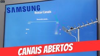 Como sintonizar e achar os canais abertos na sua tv SAMSUNG e resolver função transmissão inativa