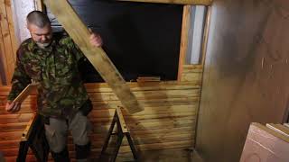 OFF GRID cabin build, fitting the boards…