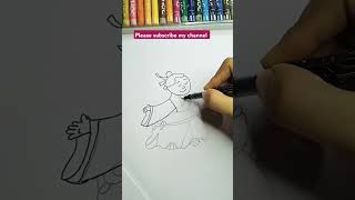 How to draw Chinese man #art#viral#youtubeshorts#subscribe#reels#kids#cartoon#trending#ytshorts#yt