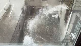 New York City flood rain storm .