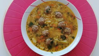 СУП С ФРИКАДЕЛЬКАМИ/как приготовить быстрый и вкусный суп/SOUP WITH MEATBALLS